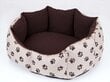 Koiran pesä Hobbydog New York, L, Beige Paws, 65x55 cm hinta ja tiedot | Pedit ja pesät | hobbyhall.fi