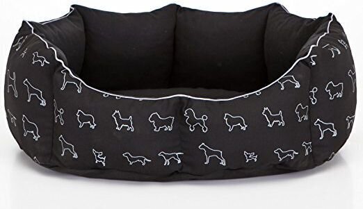 Koiran pesä Hobbydog New York, M, Black Dogs, 50x40 cm hinta ja tiedot | Pedit ja pesät | hobbyhall.fi