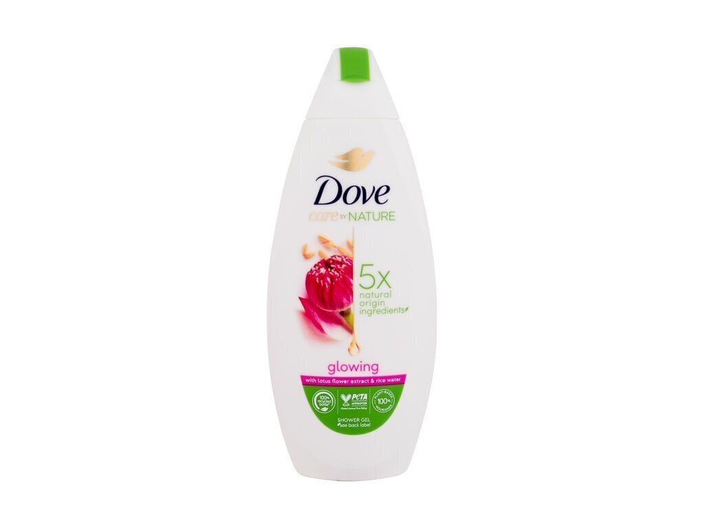 Suihkugeeli Dove Care By Nature Glowing naisille, 225 ml hinta ja tiedot | Suihkusaippuat ja suihkugeelit | hobbyhall.fi