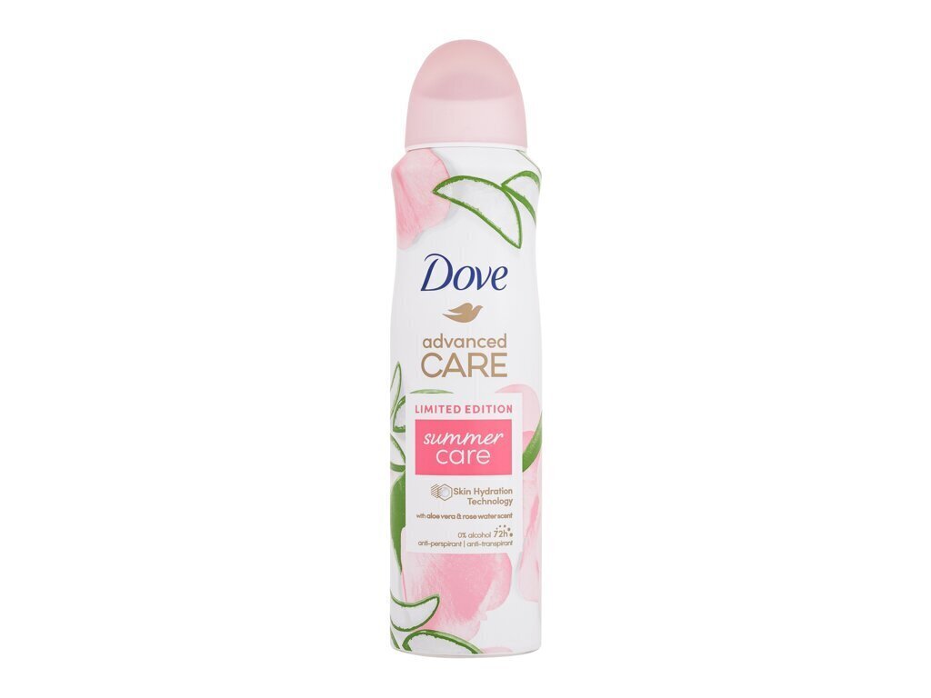 Suihke antiperspirantti Dove Advanced Summer Care naisille, 150 ml hinta ja tiedot | Naisten ihonhoito | hobbyhall.fi