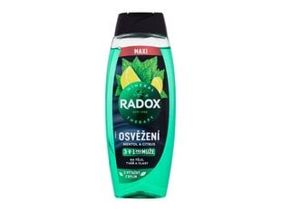 Suihkugeeli Radox Refreshment Menthol And Citrus miehille, 450 ml hinta ja tiedot | Suihkusaippuat ja suihkugeelit | hobbyhall.fi