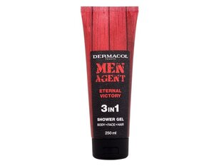 Suihkugeeli Dermacol Men Agent 3in1 Eternal Victory, 250 ml hinta ja tiedot | Suihkusaippuat ja suihkugeelit | hobbyhall.fi