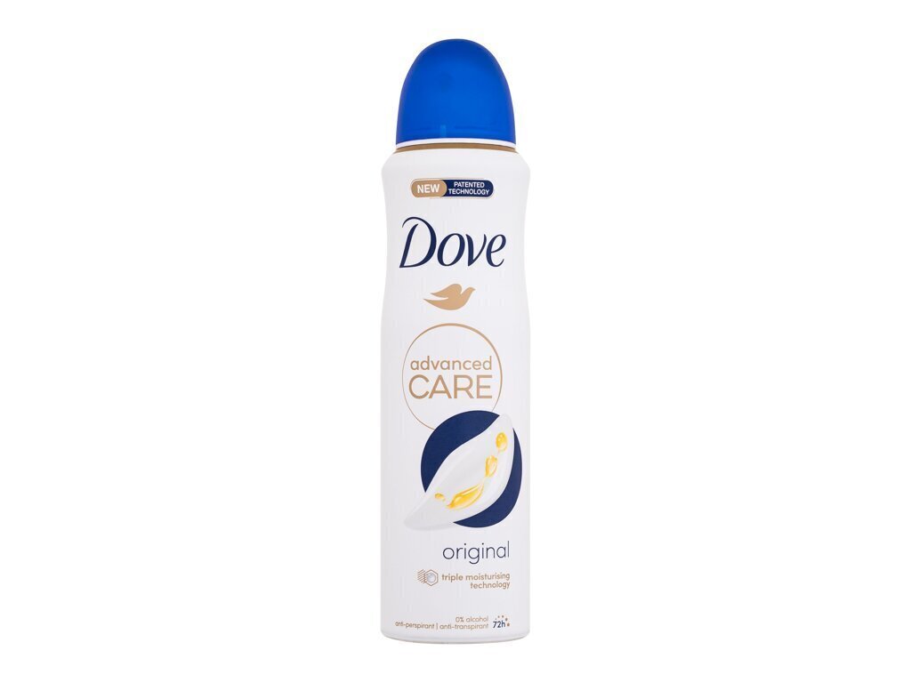 antiperspirantti Dove Advanced Care Original naisille, 150 ml hinta ja tiedot | Naisten ihonhoito | hobbyhall.fi