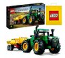 42136 LEGO Technic John Deere Tractor 4WD ja pehmotyyny Cat, 50 cm hinta ja tiedot | LEGOT ja rakennuslelut | hobbyhall.fi