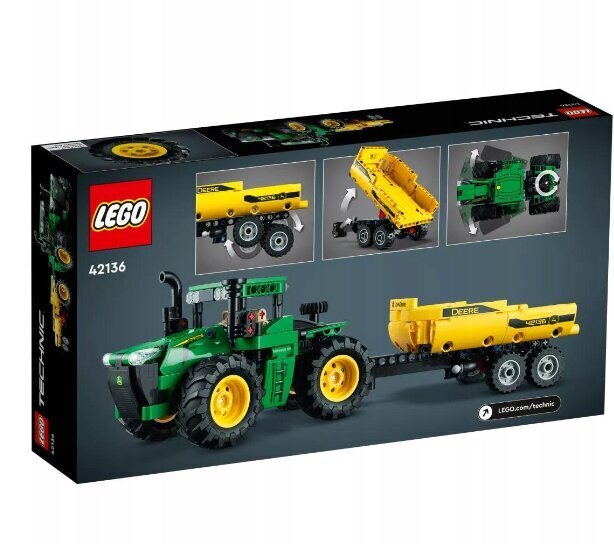 42136 LEGO Technic John Deere Tractor 4WD ja pehmotyyny Cat, 50 cm hinta ja tiedot | LEGOT ja rakennuslelut | hobbyhall.fi