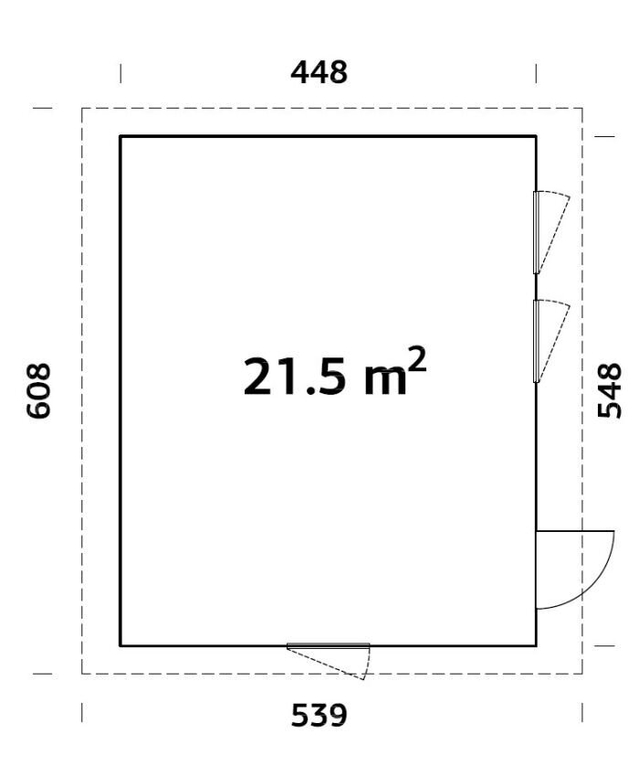 Vierasmaja Annika 21,5 m² elementtirakenteinen hinta ja tiedot | Piharakennukset | hobbyhall.fi