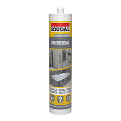 Silikoni Soudal 115924 Universaali Hopeinen 280 ml hinta ja tiedot | Eristeet ja tiivisteet | hobbyhall.fi