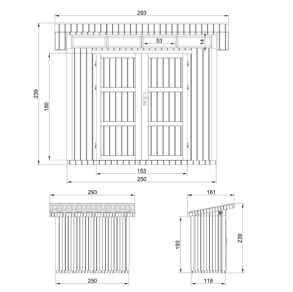 Ensiluokkainen puutarhavaja Timbela M901A, 239 x 161 x 294 cm, maalisarjalla CAVERN STEEL hinta ja tiedot | Piharakennukset | hobbyhall.fi