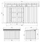 Ensiluokkainen puutarhavaja Timbela M904A, 237 x 279 x 412 cm, maalisarjalla CAVERN STEEL hinta ja tiedot | Piharakennukset | hobbyhall.fi