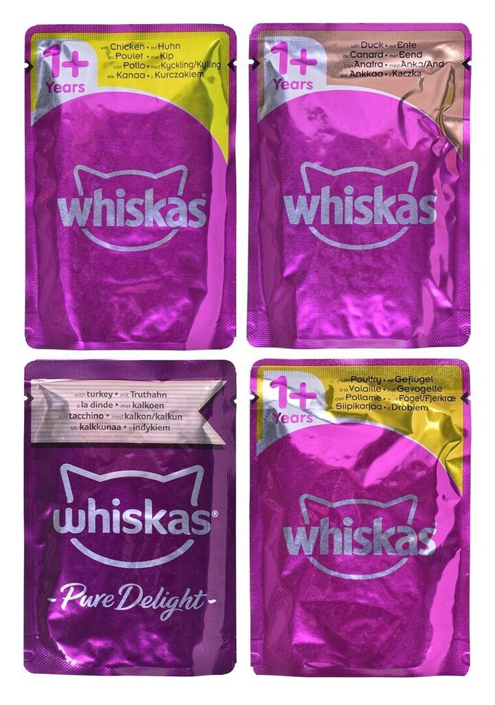 Whiskas Pure Delight kissoille, 40 x 85 g hinta ja tiedot | Kissanruoka | hobbyhall.fi