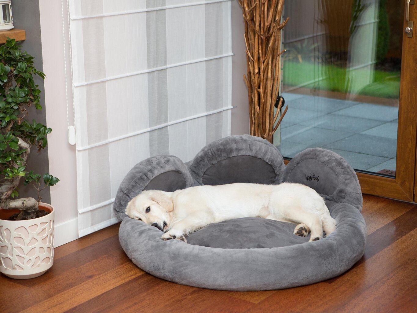 Hobbydog-koiran sänky Exclusive Paw Grey, XL, 85x85 cm hinta ja tiedot | Pedit ja pesät | hobbyhall.fi