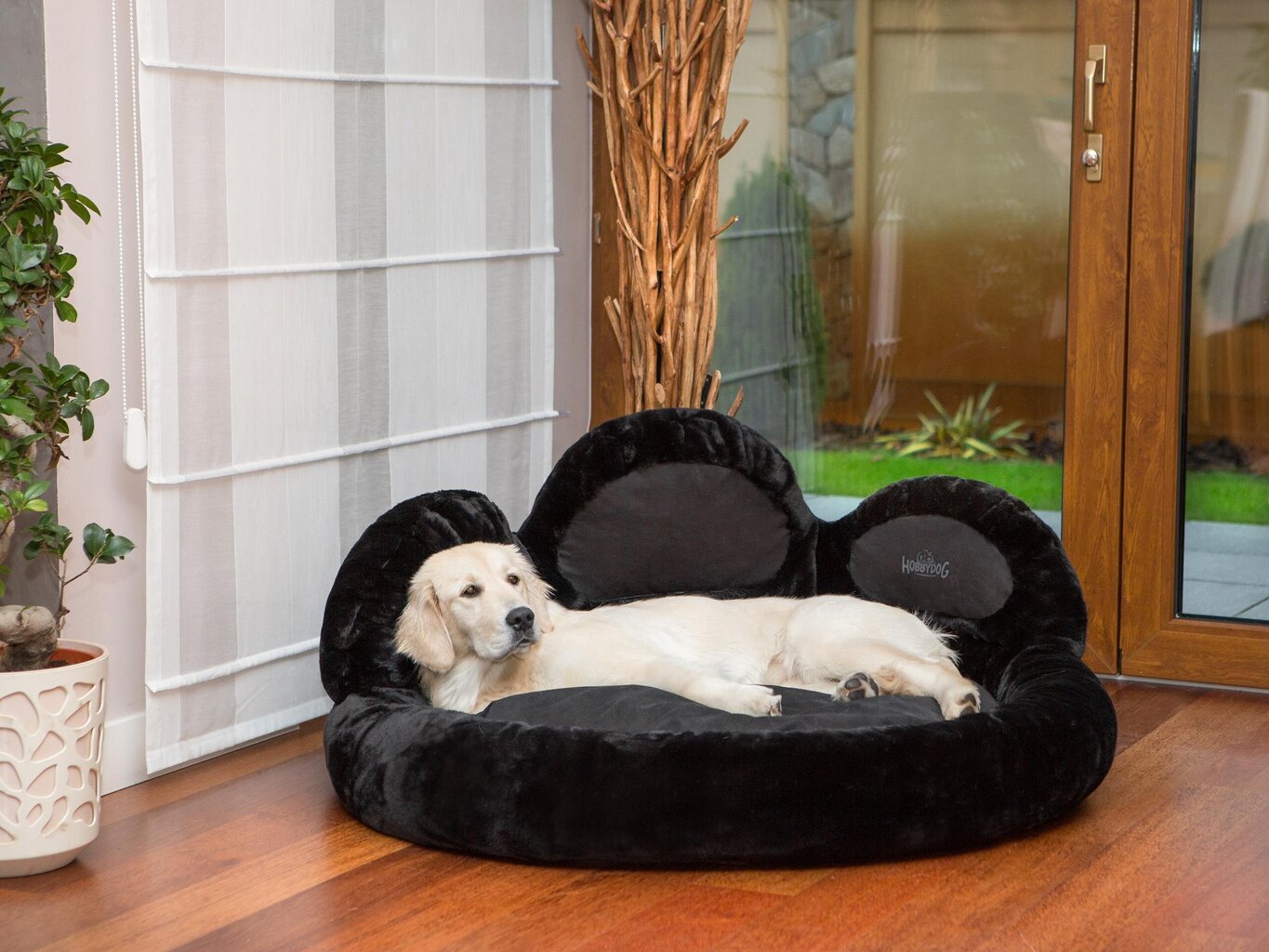 Hobbydog pesä Exclusive Paw Black, XL, 85x85 cm hinta ja tiedot | Pedit ja pesät | hobbyhall.fi