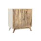Lipasto DKD Home Decor Metalli Valkoinen Africa mix -tyylinen Tummanruskea Mangopuu (72 x 50 x 75 cm) hinta ja tiedot | Lipastot | hobbyhall.fi