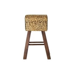 Jakkara DKD Home Decor Musta Puu Ruskea Nahka (43 x 35 x 75 cm) hinta ja tiedot | Ruokapöydän tuolit | hobbyhall.fi