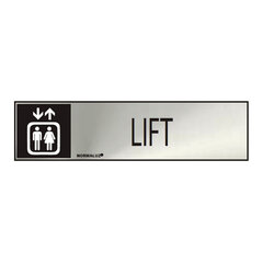 Kyltti Normaluz Lift Ruostumaton teräs (5 x 20 cm) hinta ja tiedot | Sisustustarrat | hobbyhall.fi