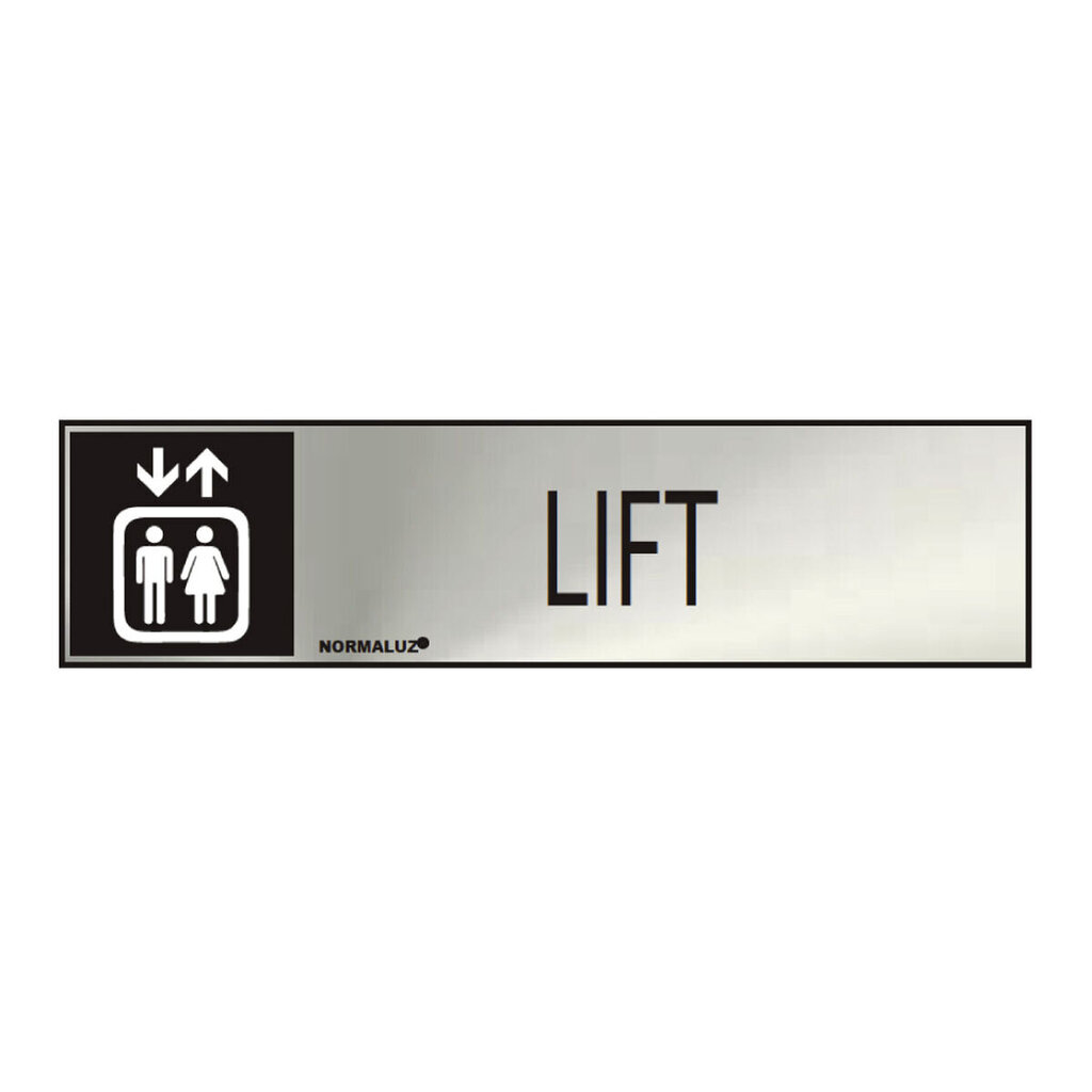 Kyltti Normaluz Lift Ruostumaton teräs (5 x 20 cm) hinta ja tiedot | Sisustustarrat | hobbyhall.fi