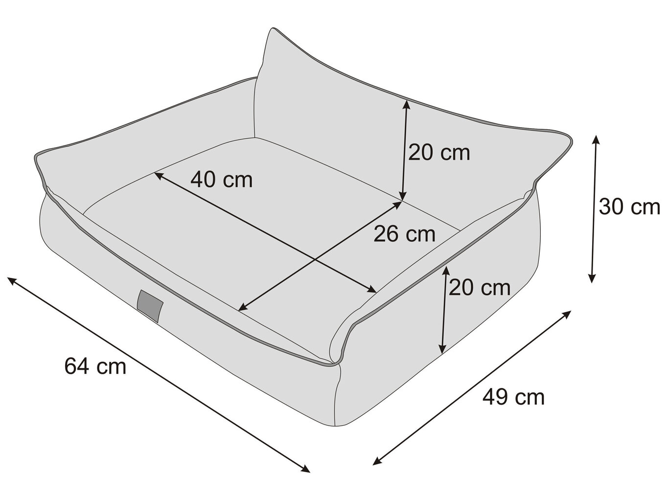 Hobbydog pesä Jokeri Ekolen Vaaleanharmaa L, 64x49 cm hinta ja tiedot | Pedit ja pesät | hobbyhall.fi