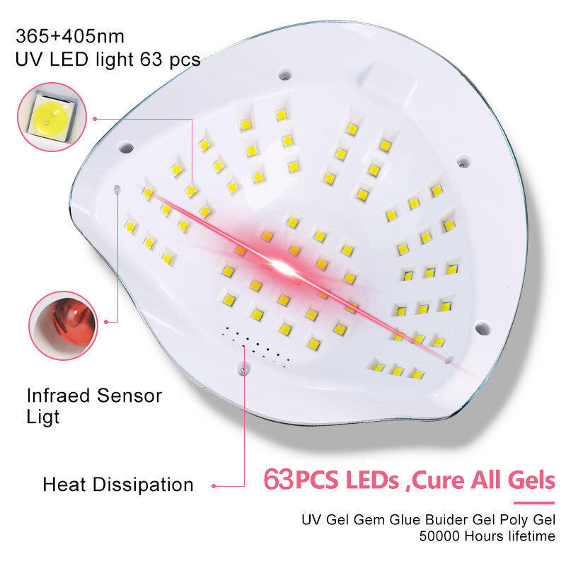 2in1 UV/LED kynsilamppu LIVMAN SUN C3, 288W hinta ja tiedot | Manikyyri ja pedikyyri | hobbyhall.fi