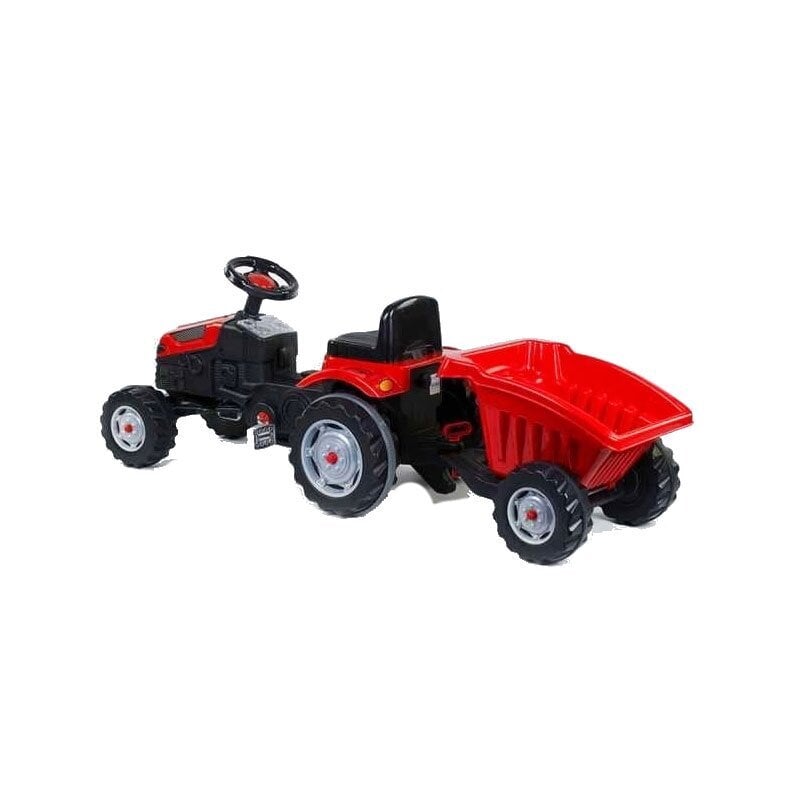 Minam traktori perävaunulla, punainen hinta ja tiedot | Vauvan lelut | hobbyhall.fi