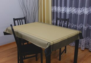 Pöytäliina Omega, 160x180 cm, musta-kerma hinta ja tiedot | Pöytäliinat, tabletit ja lautasliinat | hobbyhall.fi