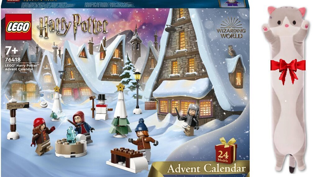 LEGO® Harry Potter™ Joulukalenteri 2023 + pehmotyyny 50 cm hinta ja tiedot | LEGOT ja rakennuslelut | hobbyhall.fi
