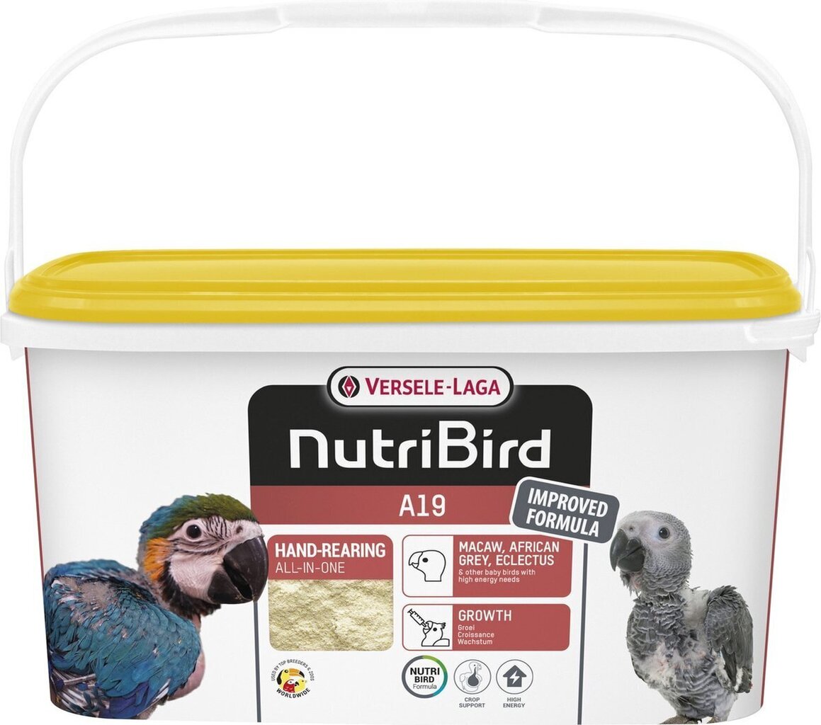 Papukaijaruokaa Versele Laga Nutribird A19, 3 kg hinta ja tiedot | Lintujen ruokinta | hobbyhall.fi