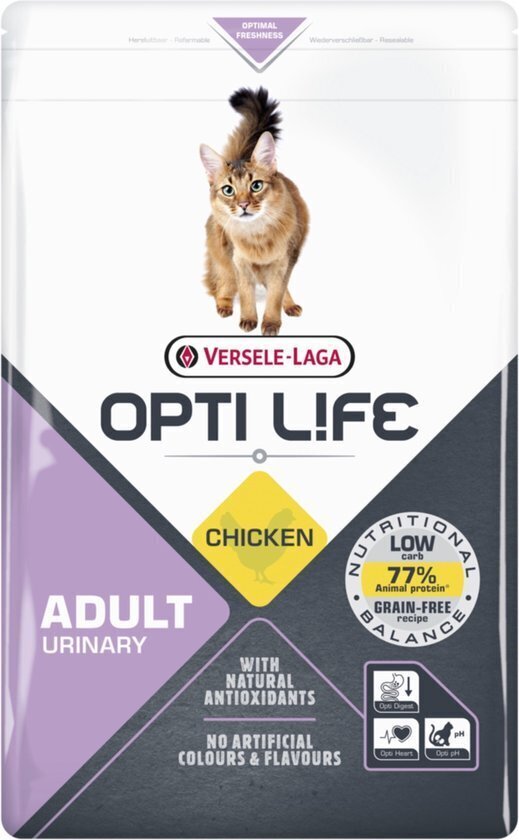 Versele Laga Opti Life virtsatiesairauksista kärsiville kissoille kanan kanssa, 2,5 kg hinta ja tiedot | Kissan kuivaruoka | hobbyhall.fi
