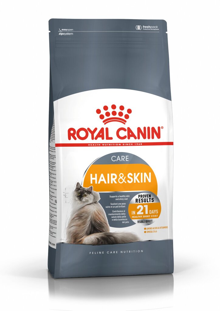 Kissanruoka Royal Canin Cat Hiukset ja iho 2 kg hinta ja tiedot | Kissan kuivaruoka | hobbyhall.fi