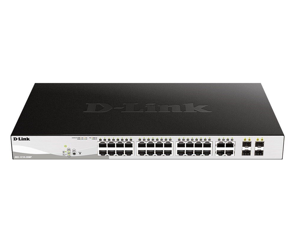 D-Link Kytkin DGS-1210-28MP 24GE PoE + 4SFP hinta ja tiedot | Verkkokytkimet | hobbyhall.fi