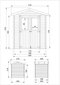 Puinen puutarhavaja Timbela M343C + lattia H218 x 206 x 216 cm / 3,53 m2 hinta ja tiedot | Piharakennukset | hobbyhall.fi