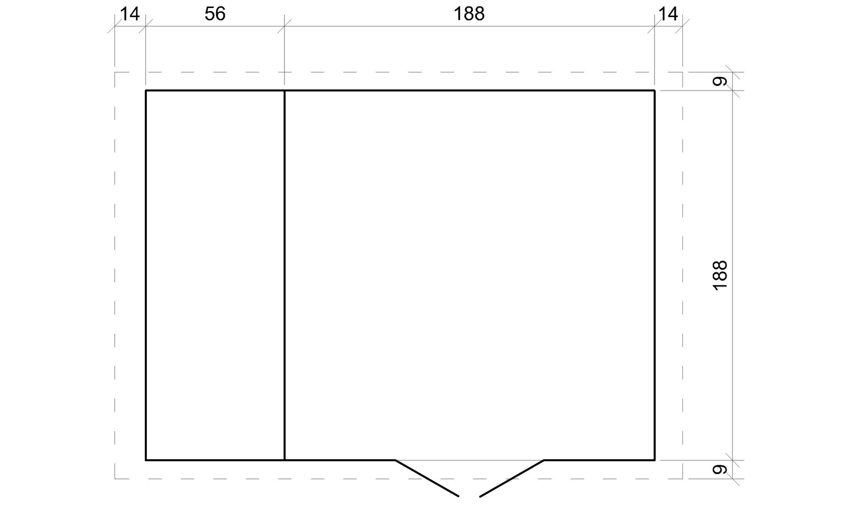 Puinen puutarhavaja Timbela M386C + lattia 272x206xH218 cm / 3.53 + 0.94 m2 hinta ja tiedot | Piharakennukset | hobbyhall.fi