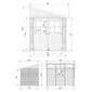 Puinen puutarhavaja Timbela M339 + lattia H243 x 318 x 216 cm / 6m2 hinta ja tiedot | Piharakennukset | hobbyhall.fi