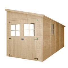 Puinen puutarhavaja Timbela M341 + lattia H243x216x513 cm/9.91m2 hinta ja tiedot | Piharakennukset | hobbyhall.fi