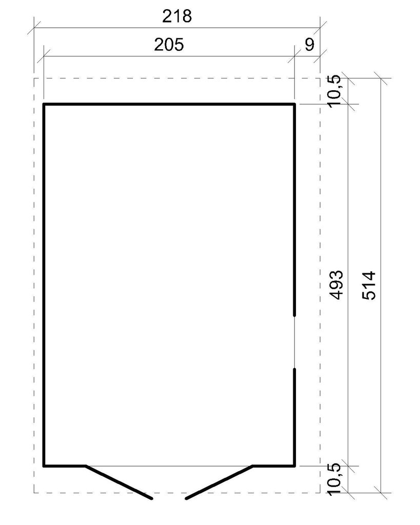 Puinen puutarhavaja Timbela M341A H244x218x514 cm/10.1m2 hinta ja tiedot | Piharakennukset | hobbyhall.fi