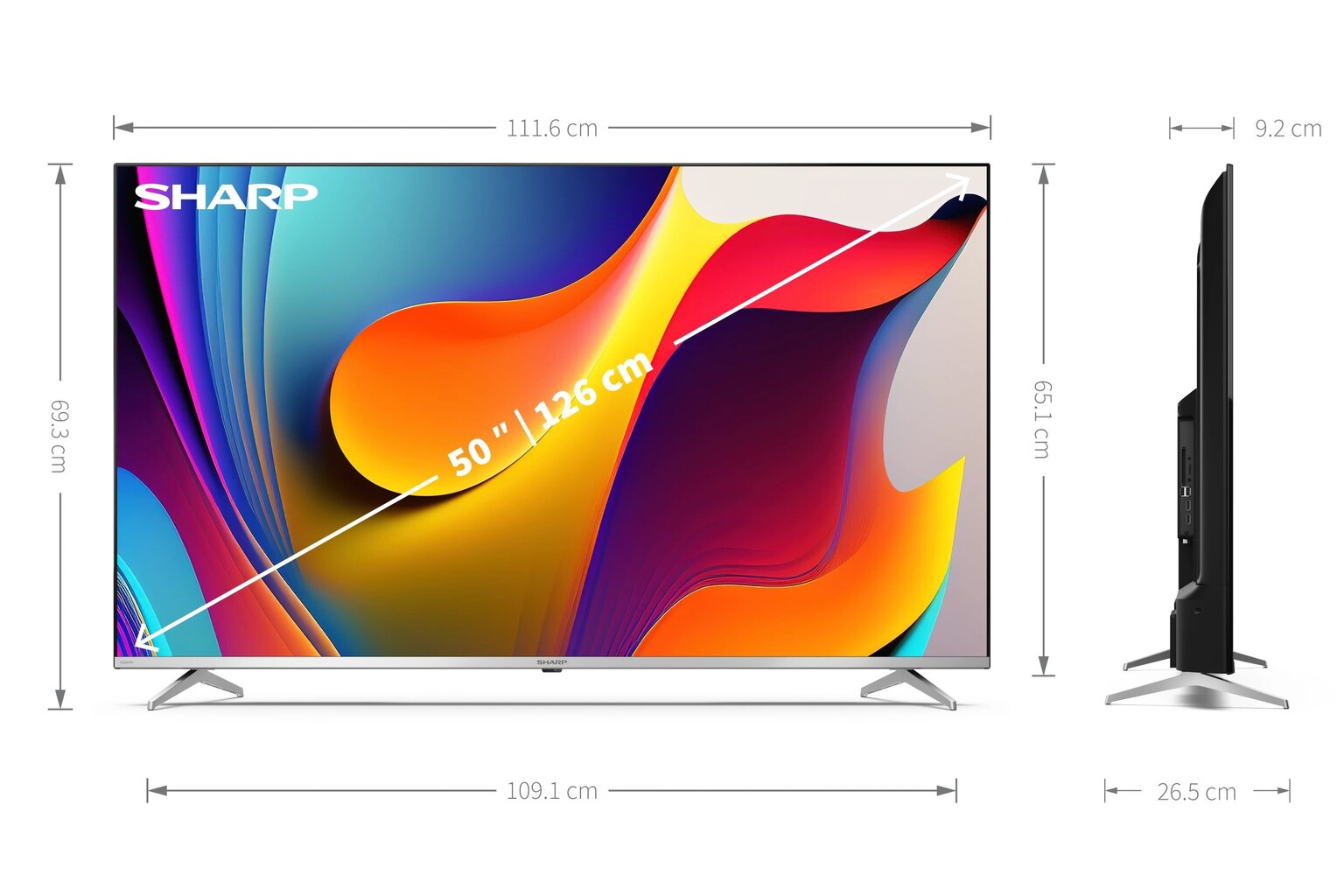 Sharp 50FP1EA hinta ja tiedot | Televisiot | hobbyhall.fi