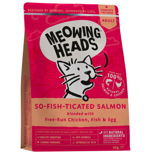 Meowing Heads kalalla So-fish-ticated Salmon, 4 kg hinta ja tiedot | Kissan kuivaruoka | hobbyhall.fi