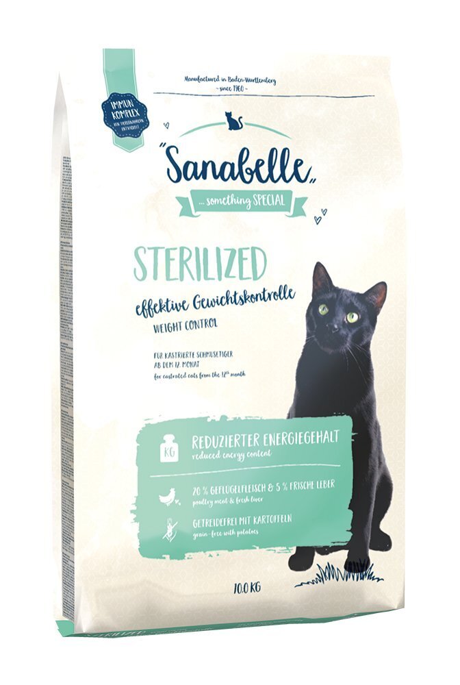 Sanabelle Steriloitu kuivaruoka aikuisille kissoille, 10kg hinta ja tiedot | Kissan kuivaruoka | hobbyhall.fi