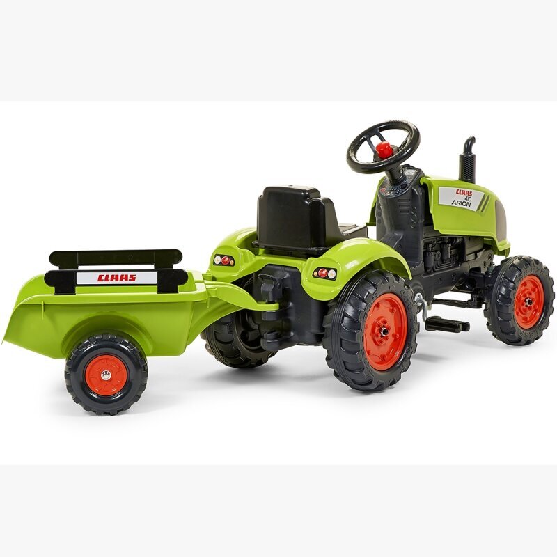 Polkutraktori perävaunulla - Claas Falk, vihreä hinta ja tiedot | Poikien lelut | hobbyhall.fi