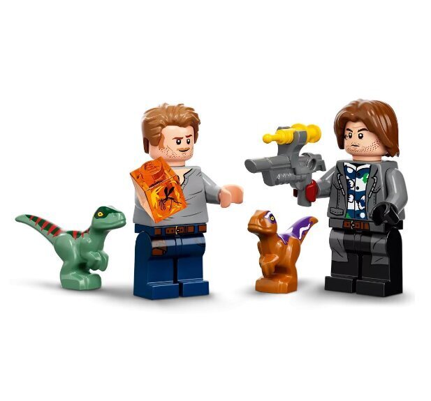 76945 LEGO® Jurassic World Atrociraptor-dinosauruksen moottoripyörätakaa-ajo + pehmotyyny 50cm hinta ja tiedot | LEGOT ja rakennuslelut | hobbyhall.fi