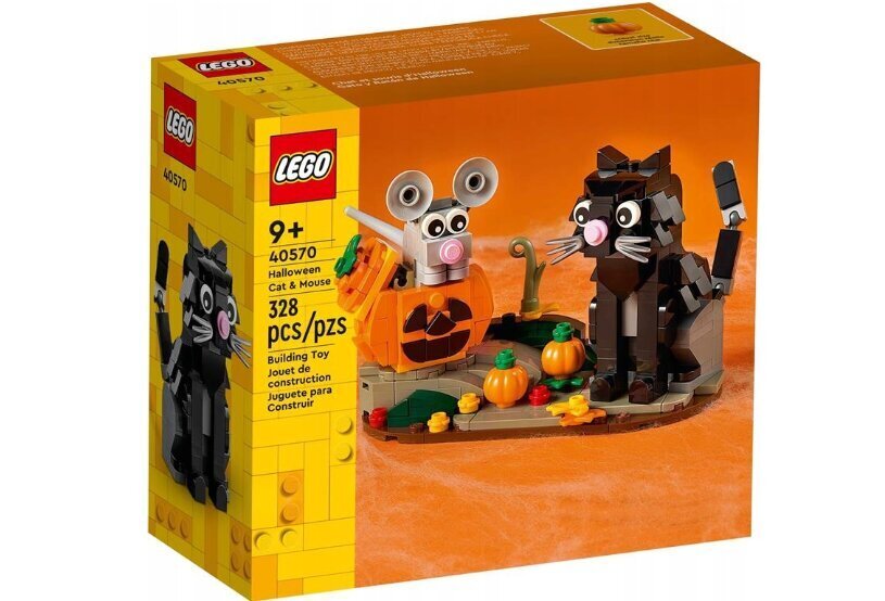 40570 LEGO® Kissa ja hiiri halloweenin vietossa + pehmotyyny 50cm hinta ja tiedot | LEGOT ja rakennuslelut | hobbyhall.fi