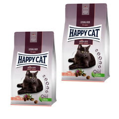 Lohikuivaruoka steriloiduille kissoille Happy Cat Sterilised Atlantic Lachs, 10 kg hinta ja tiedot | Kissan kuivaruoka | hobbyhall.fi