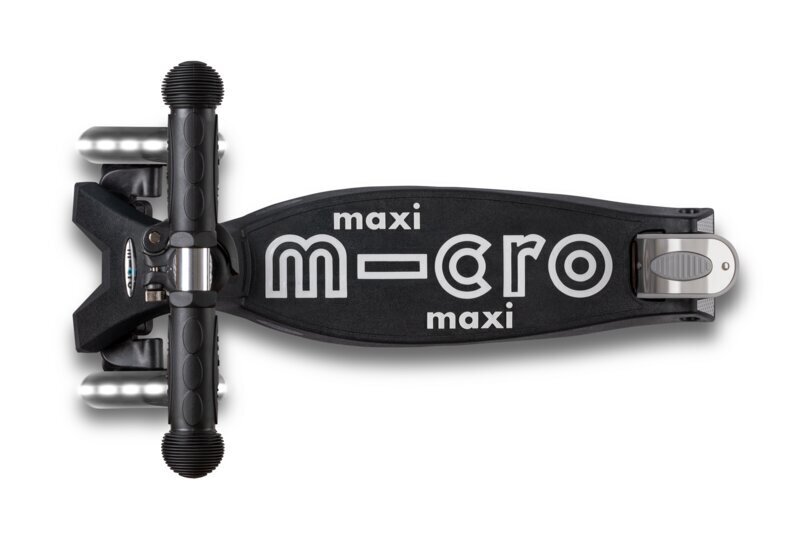 Kolmipyöräinen potkulauta Micro Maxi Deluxe ECO LED - musta/harmaa hinta ja tiedot | Potkulaudat | hobbyhall.fi