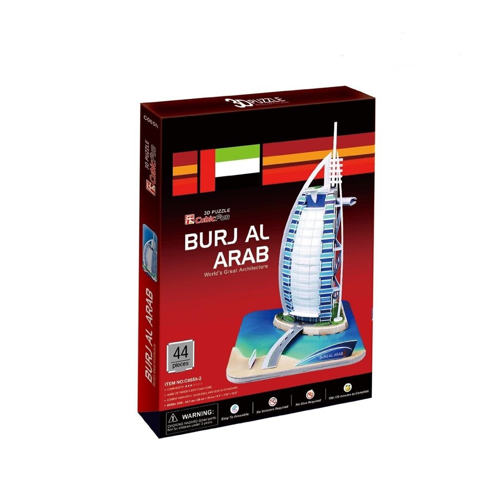 CUBICFUN 3D Palapeli Burj Al Arab hinta ja tiedot | Palapelit | hobbyhall.fi