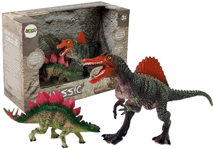 Dinosaurus hahmosarja "Spinosaurus ja Stegosaurus" hinta ja tiedot | Poikien lelut | hobbyhall.fi