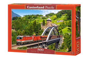 Palapeli Castorland Train On The Bridge, 500 palaa hinta ja tiedot | Palapelit | hobbyhall.fi