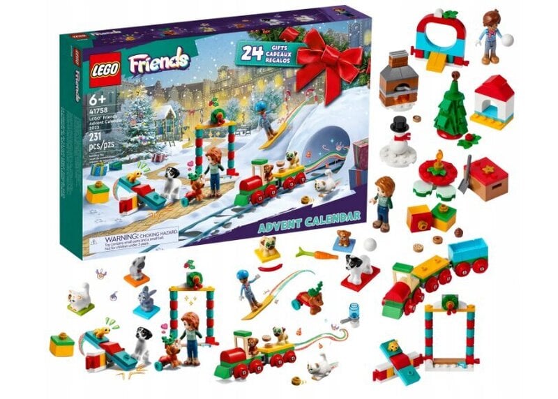 41758 LEGO® Friends Joulukalenteri 2023 + pehmotyyny 50cm