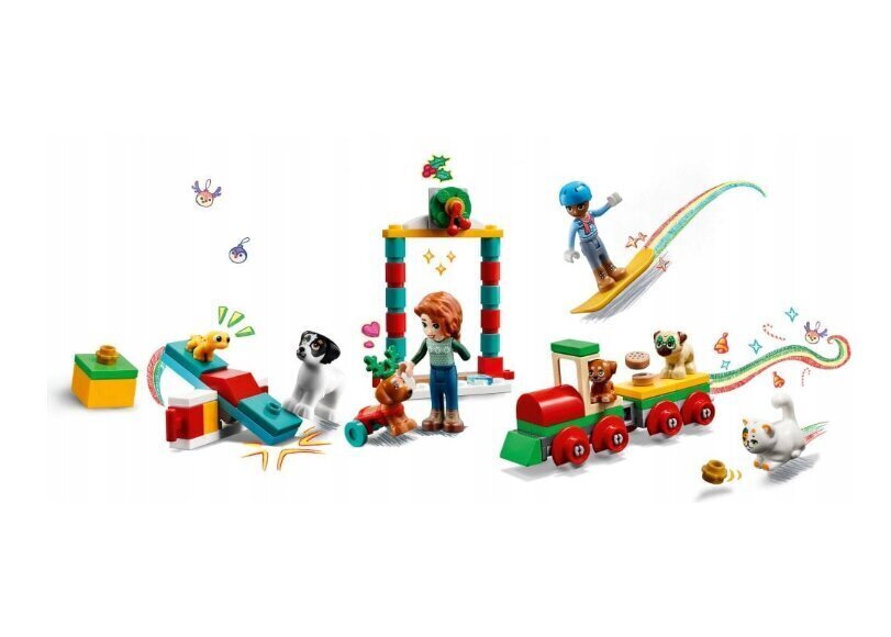 41758 LEGO® Friends Joulukalenteri 2023 + pehmotyyny 50cm hinta ja tiedot | LEGOT ja rakennuslelut | hobbyhall.fi