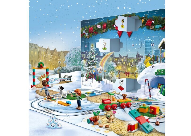 417590 LEGO Friends adventtikalenteri ja pehmotyyny Cat hinta ja tiedot | LEGOT ja rakennuslelut | hobbyhall.fi