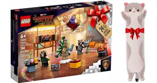 76231 LEGO® Marvel Guardians of the Galaxy Joulukalenteri + pehmotyyny 50cm hinta ja tiedot | LEGOT ja rakennuslelut | hobbyhall.fi