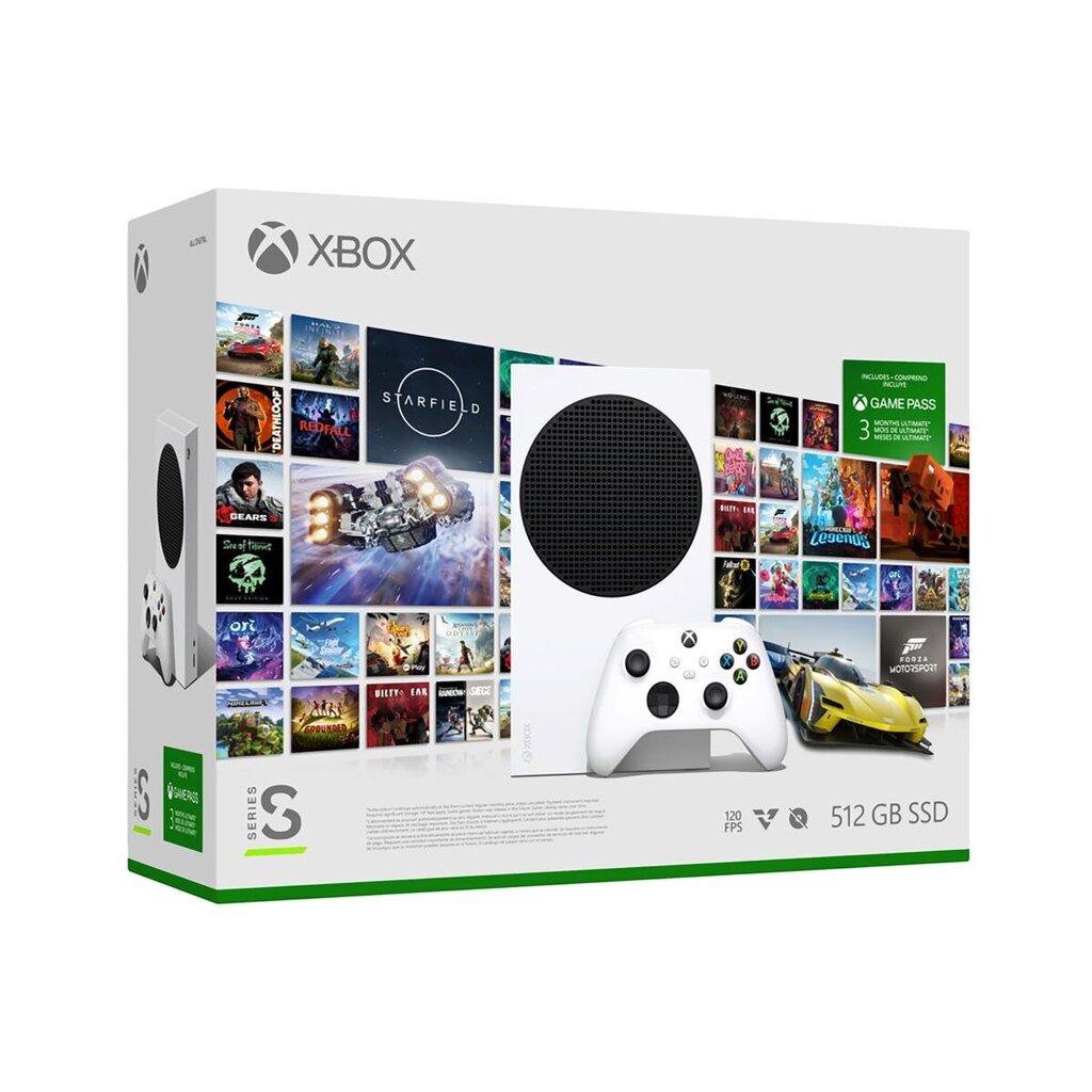 Microsoft Xbox Series S Console - White + 3 Month Game Pass (EU) (Xbox Series S) hinta ja tiedot | Pelikonsolit | hobbyhall.fi